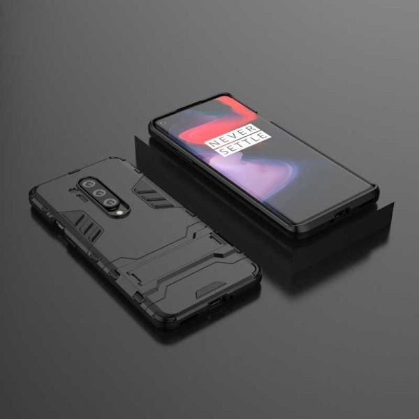 OnePlus 8 Pro -iskunkestävä kotelo jalustalla ThinArmor Black
