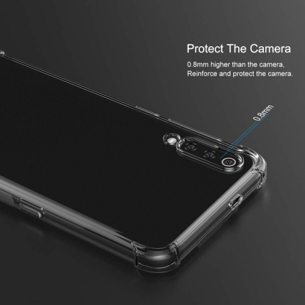 Xiaomi Mi 9 Støtsikkert skall med forsterkede hjørner Transparent