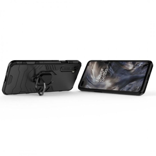 OnePlus Nord Shockproof Cover med Ring Holder ThinArmor Black
