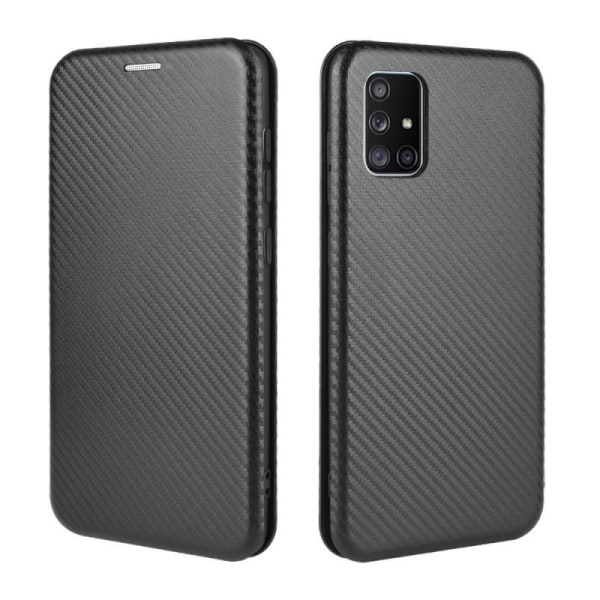 Samsung A71 Flip Case -korttipaikka CarbonDreams Black