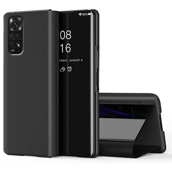 Xiaomi Redmi Note 11 / 11S Smart Flipfodral Clear View Standing V2 Rocket Svart