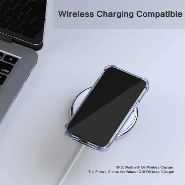 iPhone 13 Pro Max iskuja vaimentava silikonikotelo Shockr Transparent