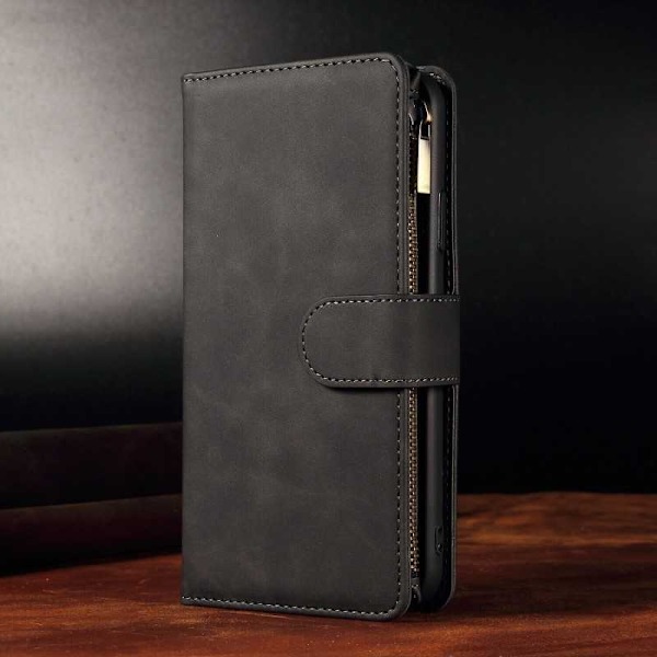 Samsung S25 Plus Multifunktionellt Plånboksfodral Zipper 8-Fack