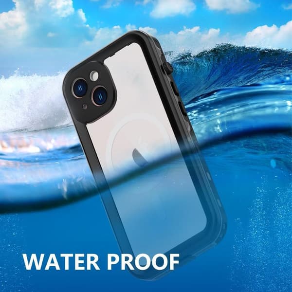 iPhone 14 Täysi peittävä vedenpitävä Premium Shell - 2m Transparent