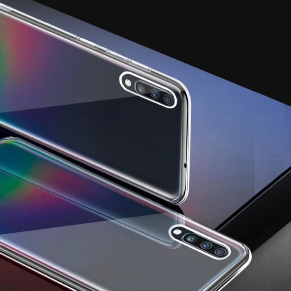 Samsung A70 stødabsorberende glasbagside Transparent
