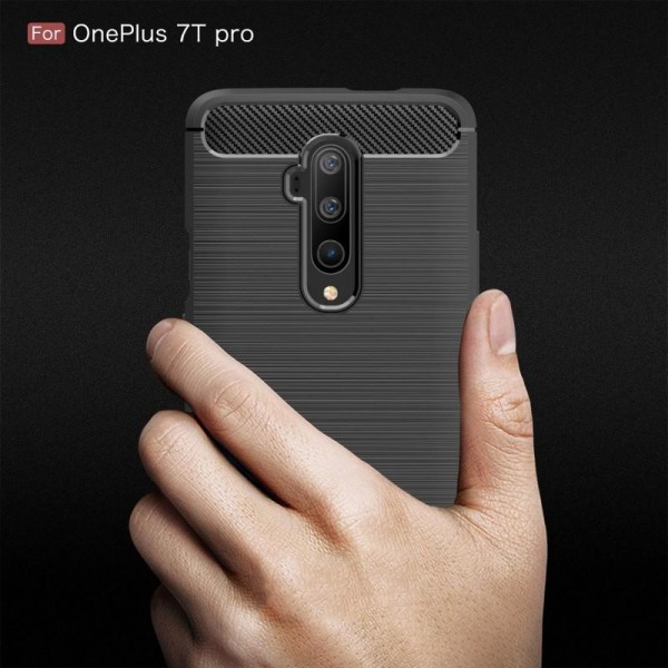 OnePlus 8 Iskunkestävä SlimCarbon -suojus Black