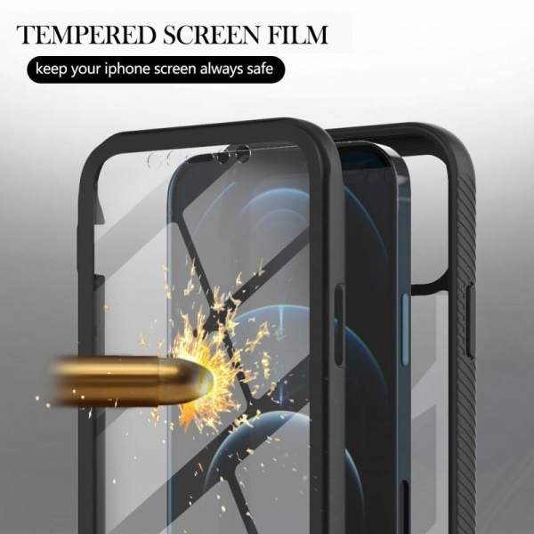 iPhone 13 fuld dækning Premium 3D-cover ThreeSixty Transparent