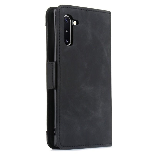 Samsung Note 10 -lompakkokotelo PU-nahkainen 6-TASKUT Winston V3 Black