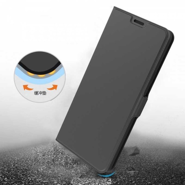 Oneplus 9 Flip Case Skin Pro V2 med kortrum Black