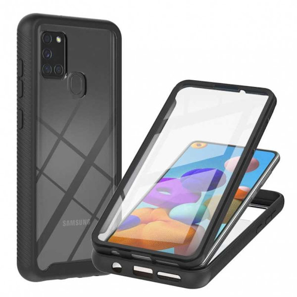 Samsung A21s Heltäckande Premium 3D Skal ThreeSixty Transparent