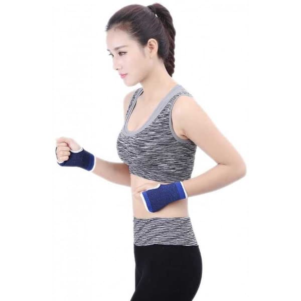 2-PACK Palm Support Armband Sticka Uppvärmning Svart