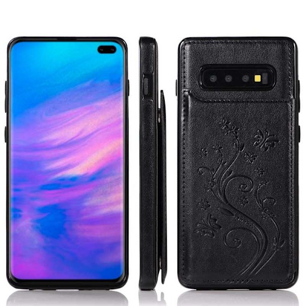 Samsung S10 Plus iskunkestävä kotelo, 3-taskuinen Flippr V2 Black