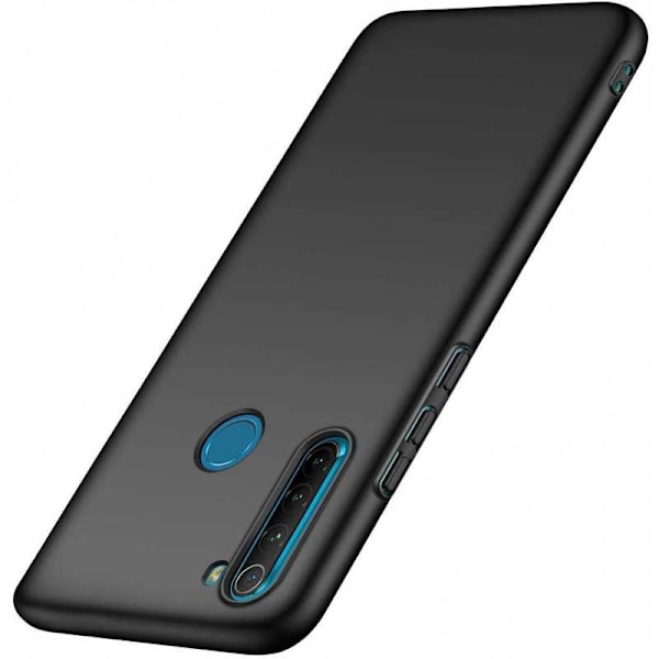 Redmi Note 8 Erittäin ohut kumipinnoitettu mattamusta Cover Basic V2 Black