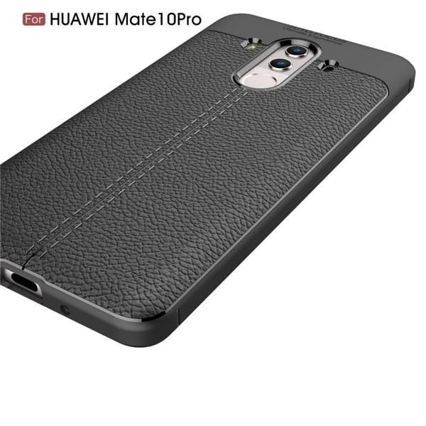 Mate 10 Pro Stöttåligt & Stötdämpande Skal LeatherBack Brun