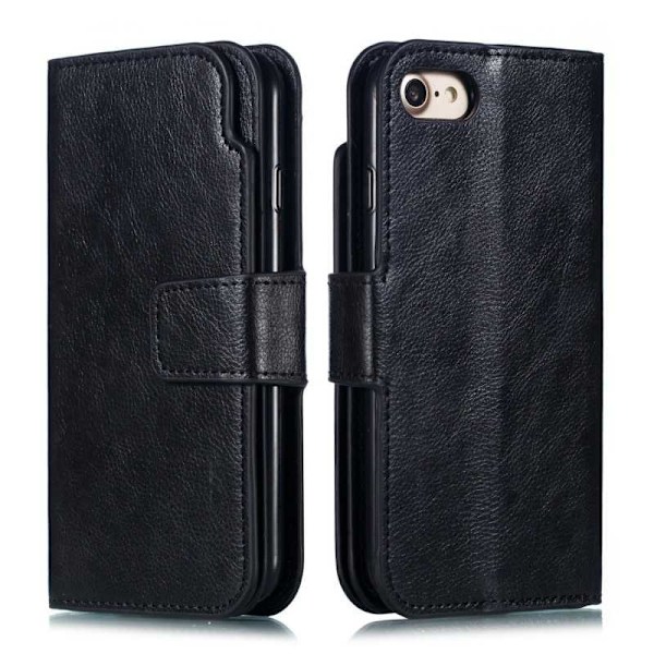 iPhone 7 / 8 / SE (2020&2022) Praktisk Plånboksfodral med 12-Fack Array V4 Black