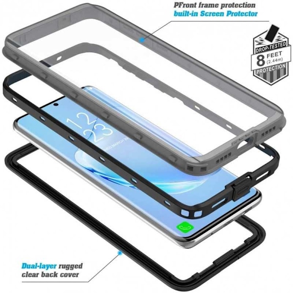 Samsung Galaxy S20 Plus Heltäckande Vattentät Premium Skal - 2m Transparent