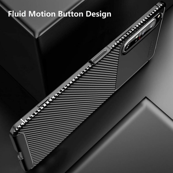 Xperia 10 II støtsikker Slim Cover FullCarbon V4 (XQ-AU52) Black