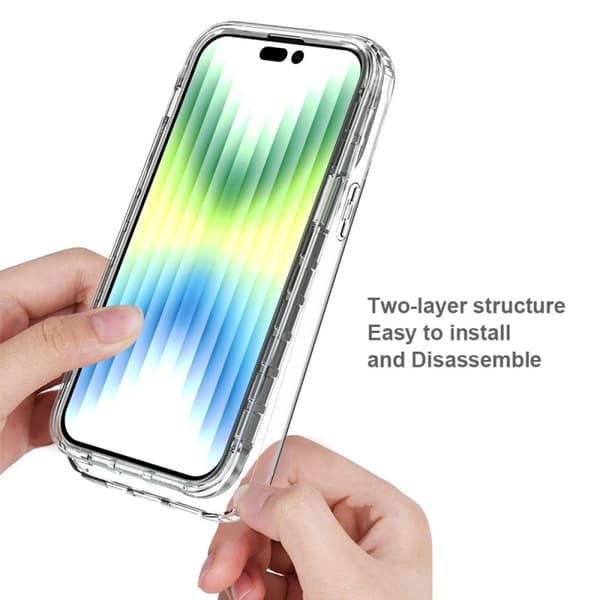 iPhone 14 Pro Max Heltäckande Premium 3D Skal 3in1 ThreeSixty Clear
