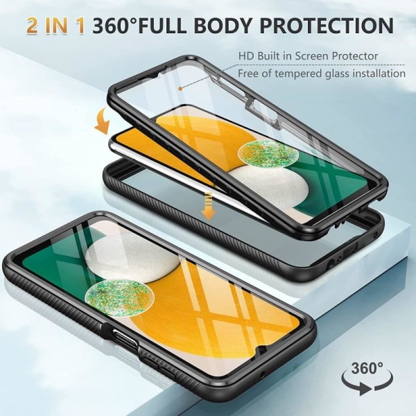 Samsung A13 5G / A04s Comprehensive Premium 3D -kuori ThreeSixty Transparent