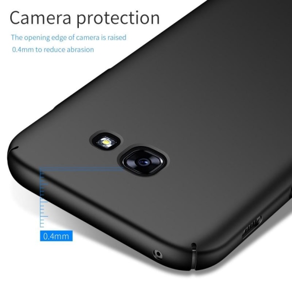 Samsung A5 2017 Ultra-tynn gummibelagt Matt Black Cover Basic V2 Black