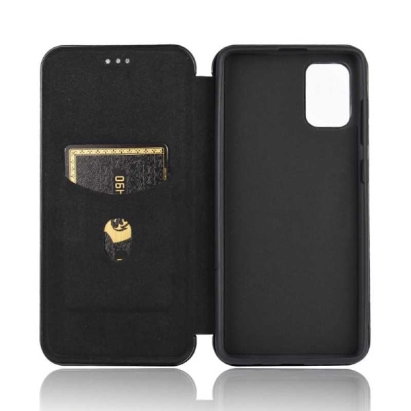 Samsung A51 Flip Case Cardrum CarbonDreams Black