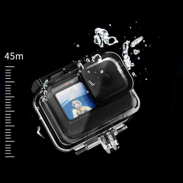 GoPro Hero 9 Sort kamerahus Vandtæt skal Transparent