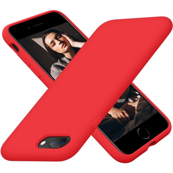 Gummibelagt Stöttåligt Skal iPhone 7 Plus / 8 Plus - Röd