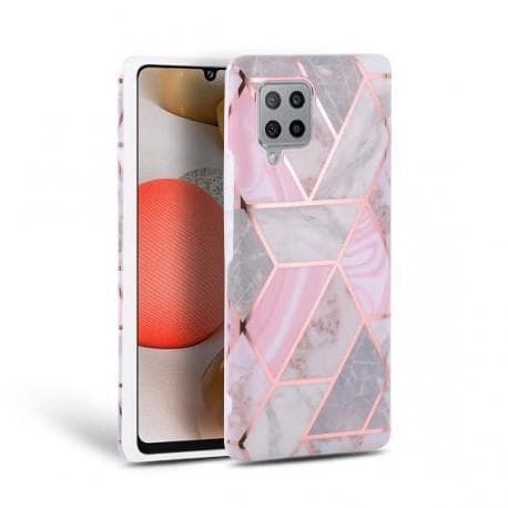 Samsung A42 5G Tech-Protect Marmorikuori Premium Pink