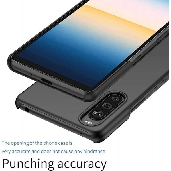 Xperia 10 V Ultra-ohut kumipinnoitettu Mattavärinen Basic V2 Black