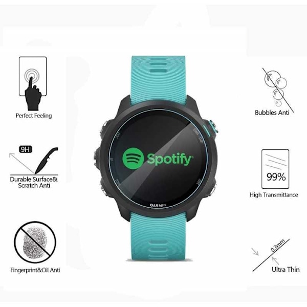 Garmin Forerunner 245 Härdat Glas 0.2mm 9H 2.5D Transparent