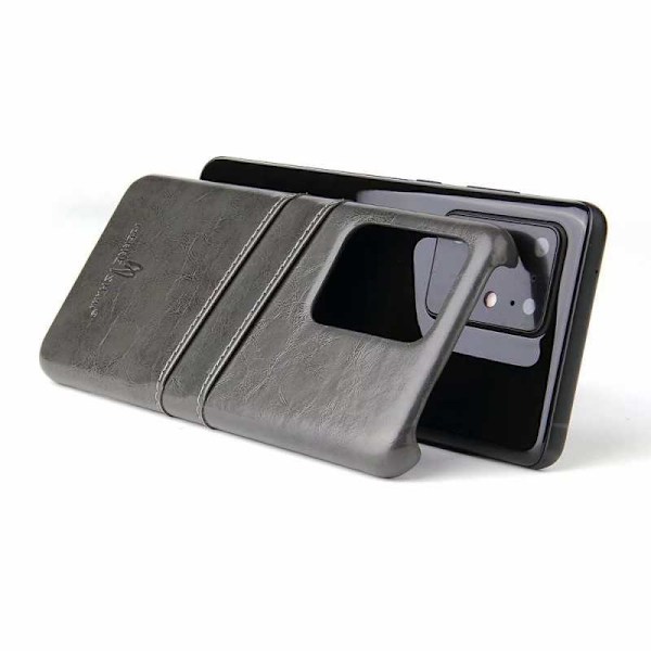 Samsung Galaxy S20 Ultra Mobilskal Korthållare Retro Svart