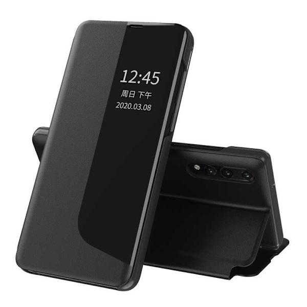Huawei P20 Stilfuldt Smart View Case - Sort Black