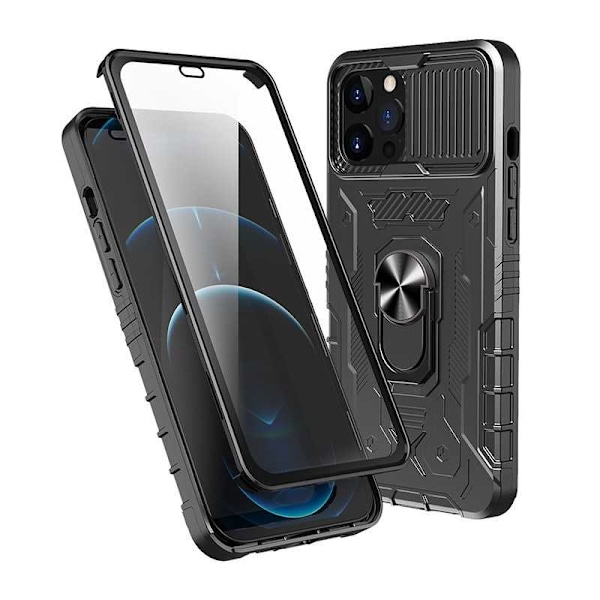 iPhone 11 Pro Max Heltäckande Premium 3D Skal ThreeSixty CamShield Svart