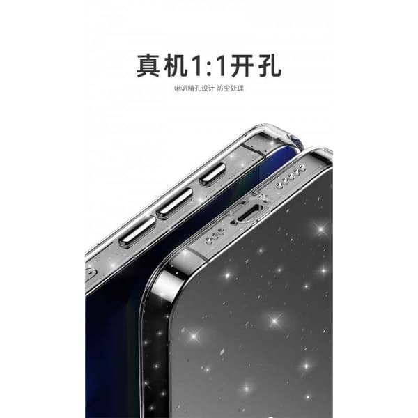 Glittery MagSafe -kuori iPhone 15lle - Musta
