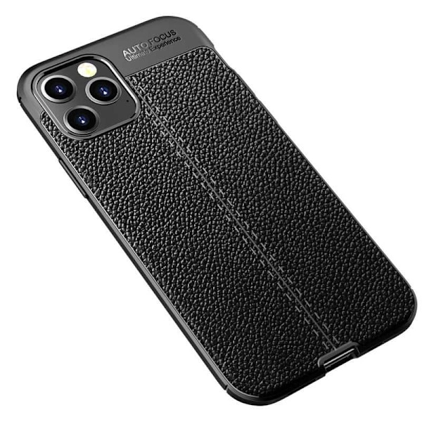 iPhone 12 Pro Stødsikkert og stødabsorberende cover læderbag Black
