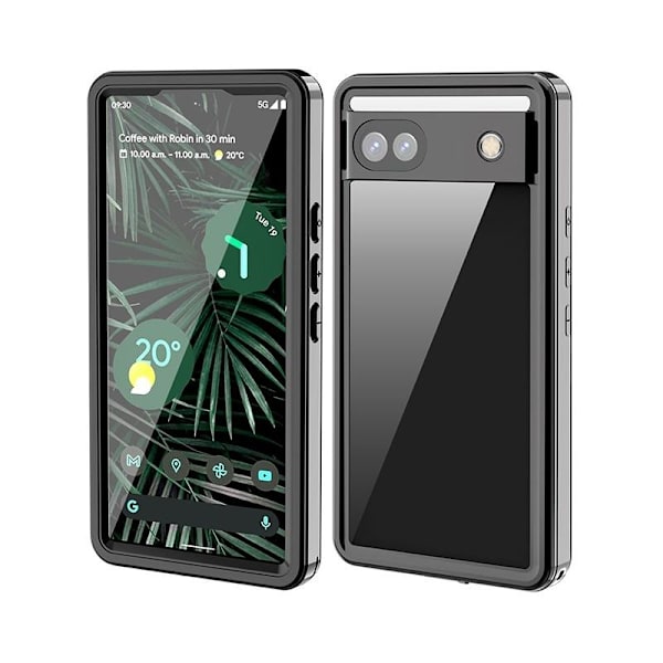 Google Pixel 6a Heltäckande Vattentät Premium Skal - 2m Svart