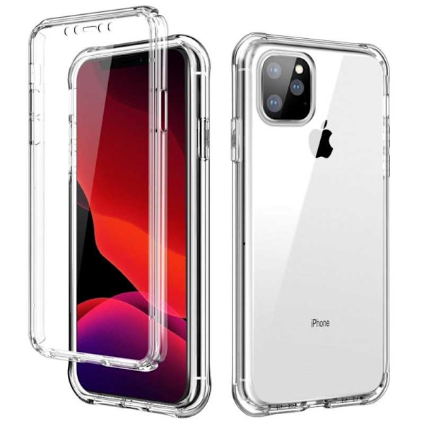 360° täysin peittävä ja iskuja vaimentava kotelo iPhone 11 Prolle Transparent