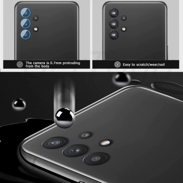 2-PACK Samsung A32 4G -kameran linssin suojus Transparent