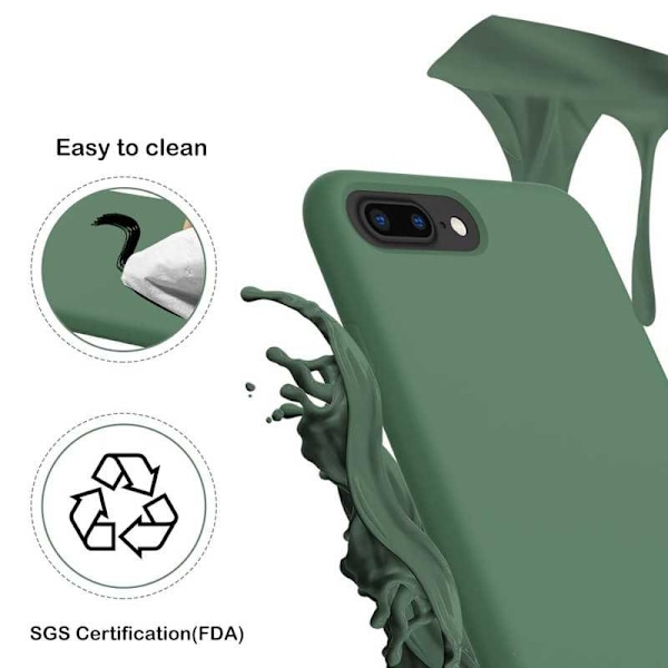 Gummibelagt Stöttåligt Skal iPhone 7 Plus / 8 Plus - Grön