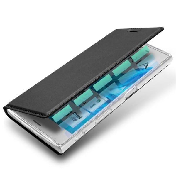 Xperia XZ & XZs Exclusive Flip Case Smooth-kortspor Svart