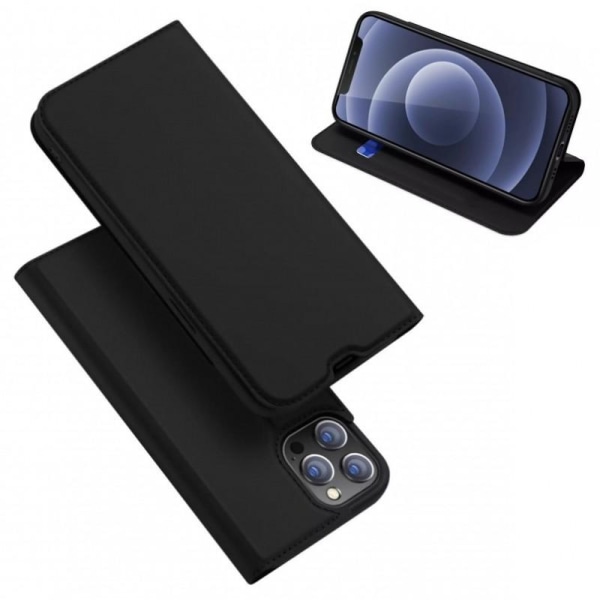 iPhone 14 Pro Exclusive Flip Case Smooth-kortspor Black