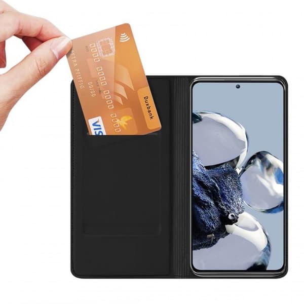 Google Pixel 6A läppäkotelo Smooth Card -lokero Black