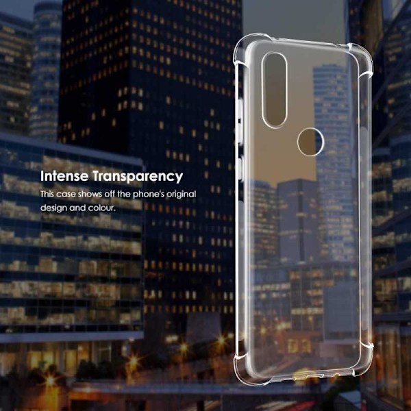 Motorola One Vision Iskunvaimennus Silikoni Shell Shockr Transparent