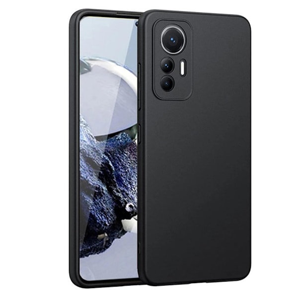 Xiaomi 12T / 12T Pro Ultratunn Gummibelagd Mattfärgat Skal Basic V2 Svart