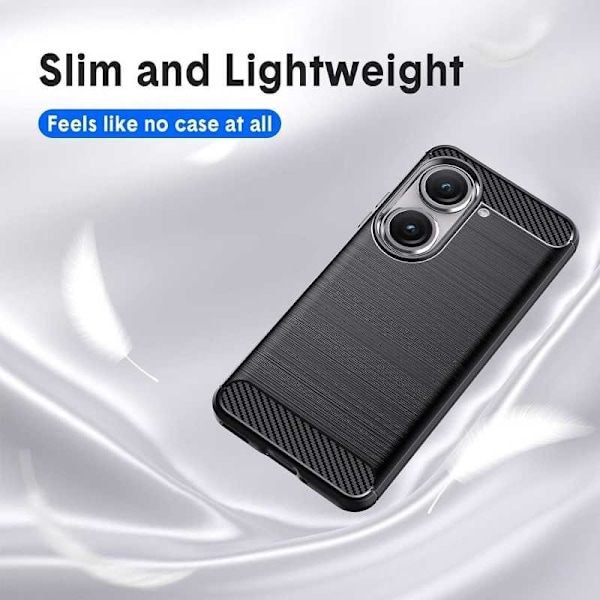 Zenfone 10 5G Stöttåligt Skal SlimCarbon Transparent