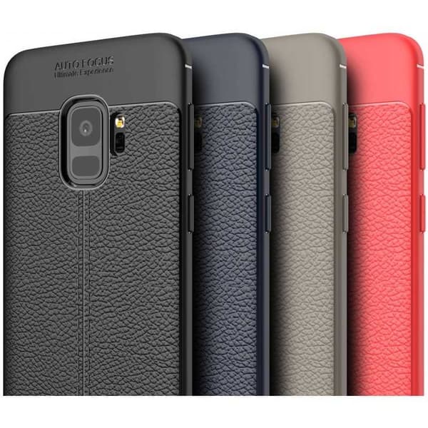 S9 Plus iskunkestävä ja iskuja vaimentava nahkaselkä Svart
