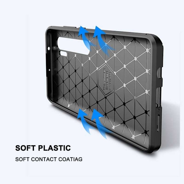 Motorola One Hyper Shockproof FullCarbon V4 Cover Black