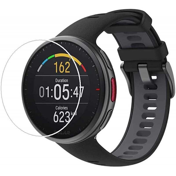 2-PACK Polar Vantage V2 HR karkaistu lasi 0,2mm 9H 2,5D Transparent