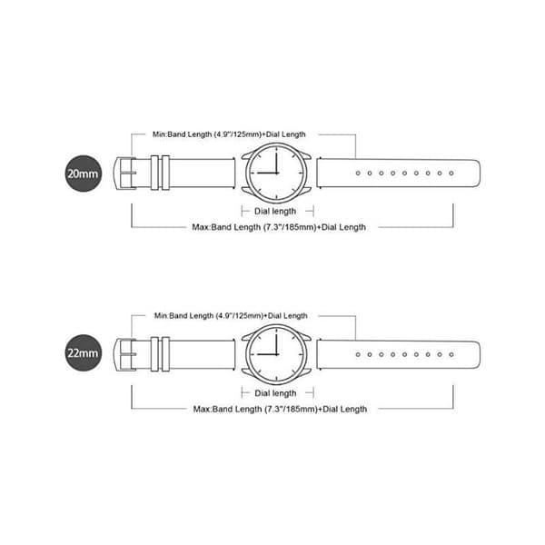 Universaali Premium Kellon ranneke PU-nahkaa - 20mm Brun