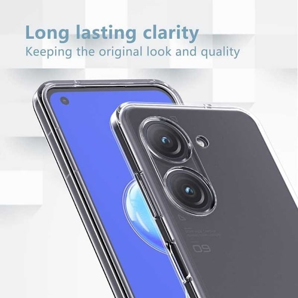 Zenfone 10 5G Stöttåligt Genomskinligt Skal Simple Transparent